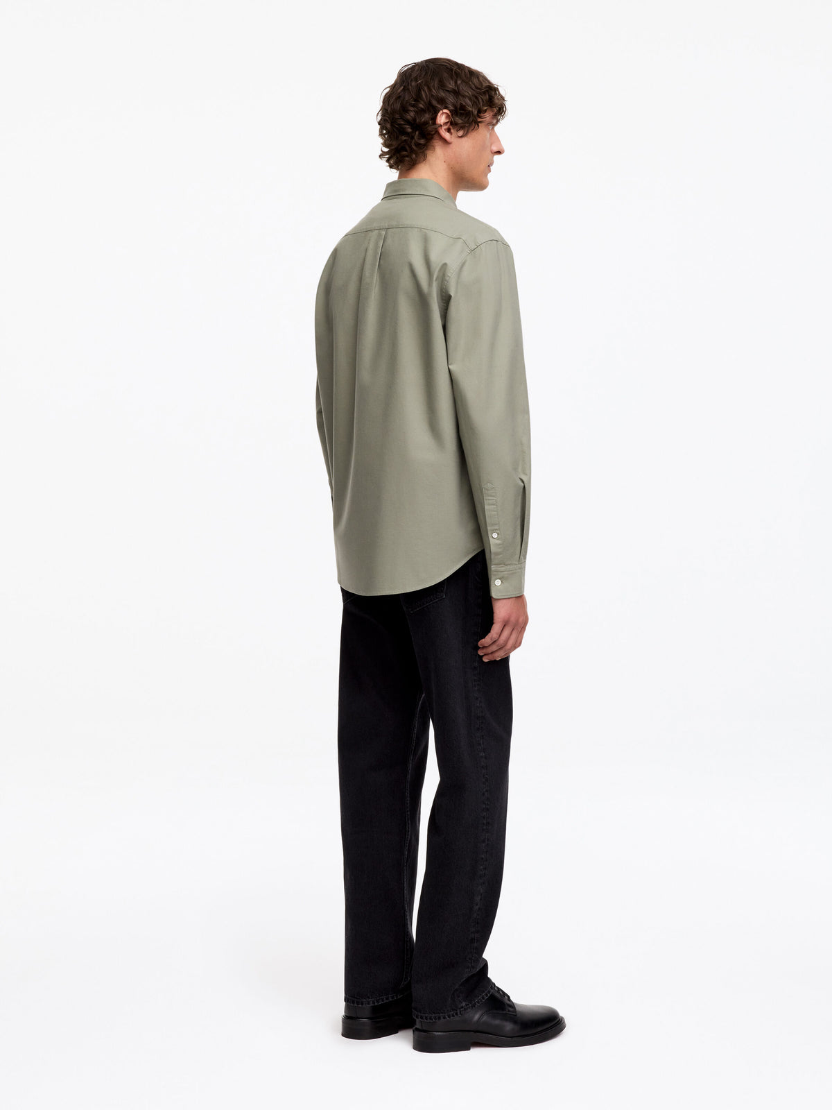 Regular Oxford Shirt - Green - Image 3