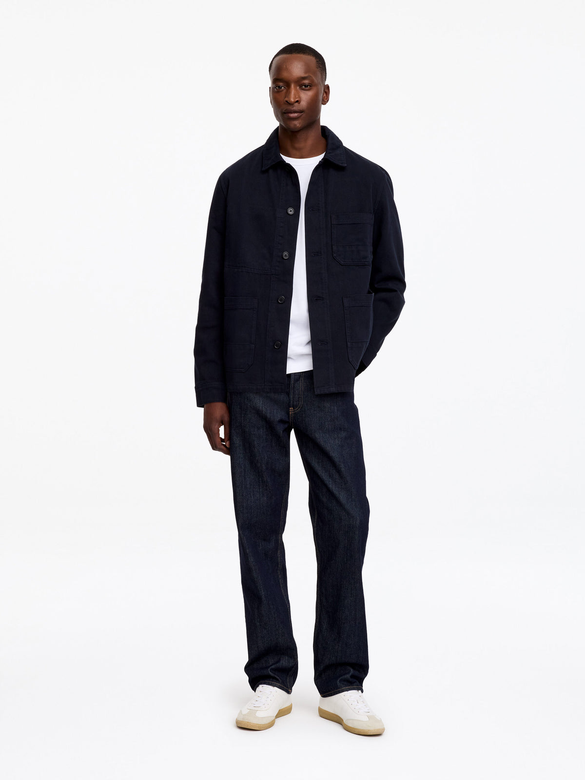 Overdyed Twill Overshirt - Blue