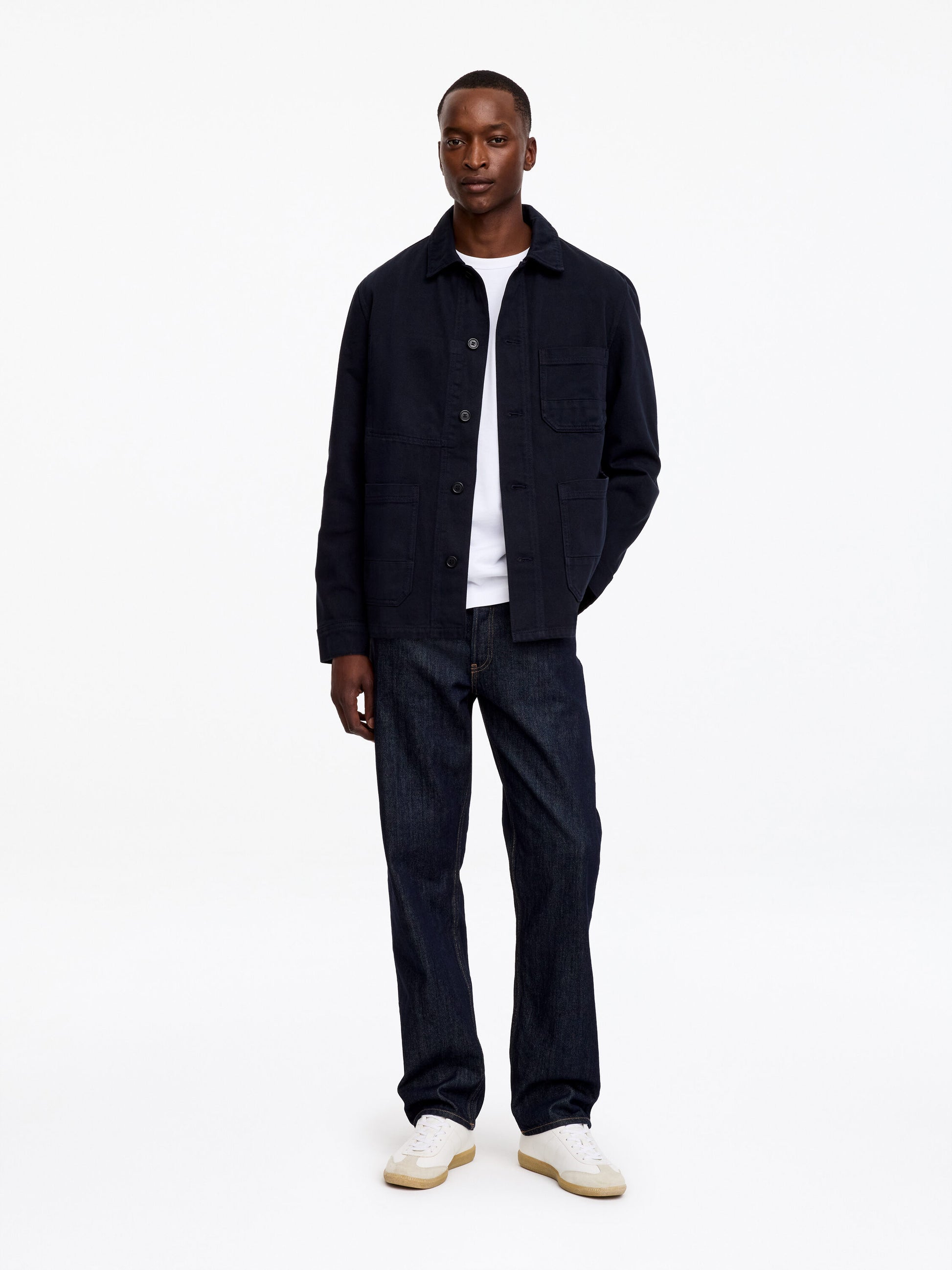 Overdyed Twill Overshirt - Blue