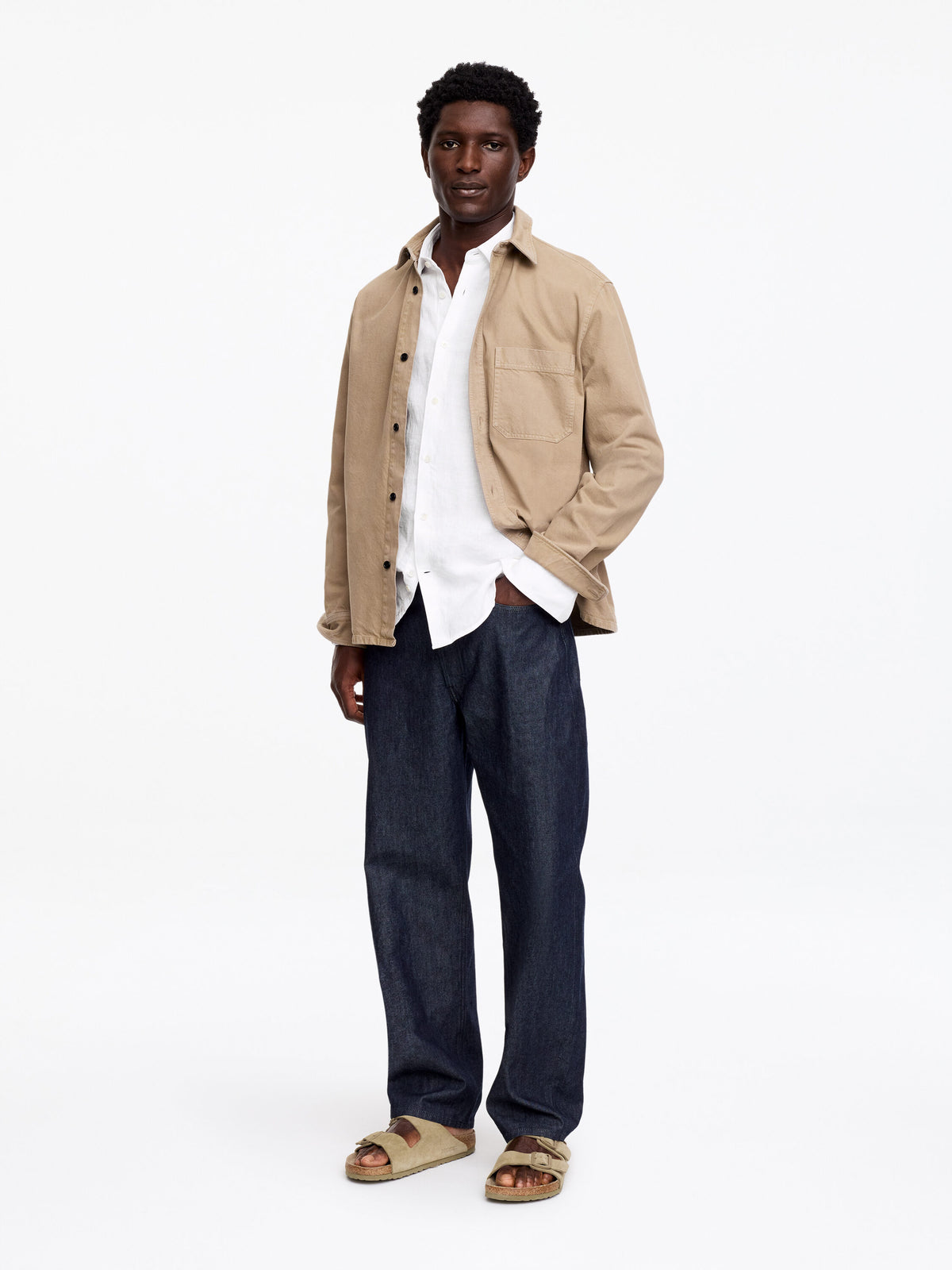 Regular Linen Shirt - White - Image 3