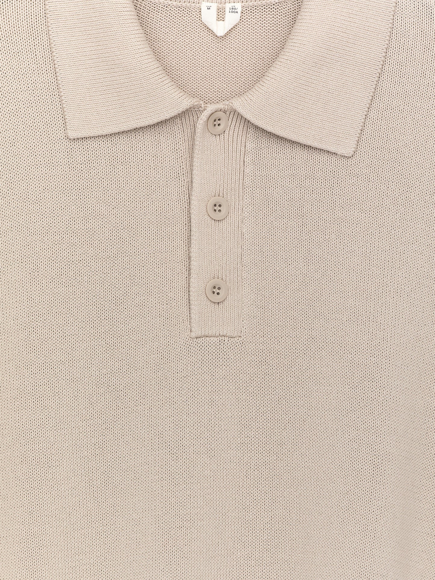 Cotton Lyocell Polo Shirt - Beige - Image 2