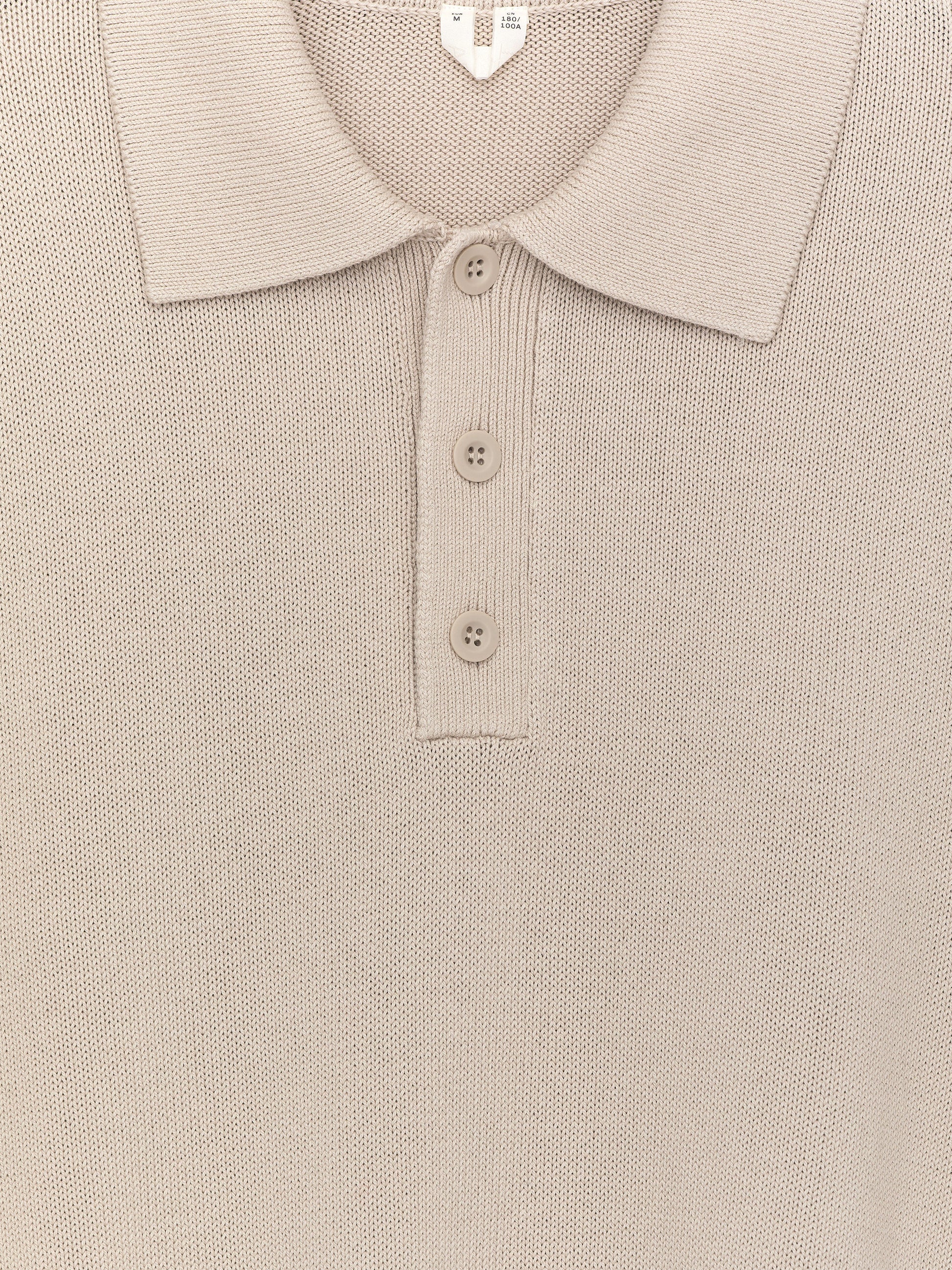 Cotton Lyocell Polo Shirt - Beige - Image 2
