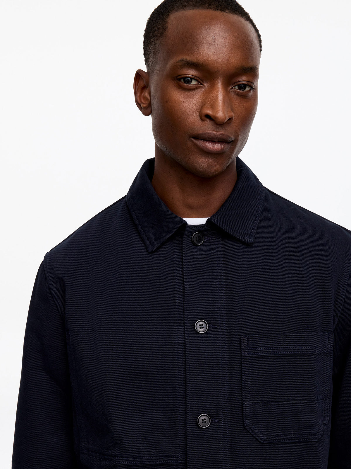 Overdyed Twill Overshirt - Blue - Image 5