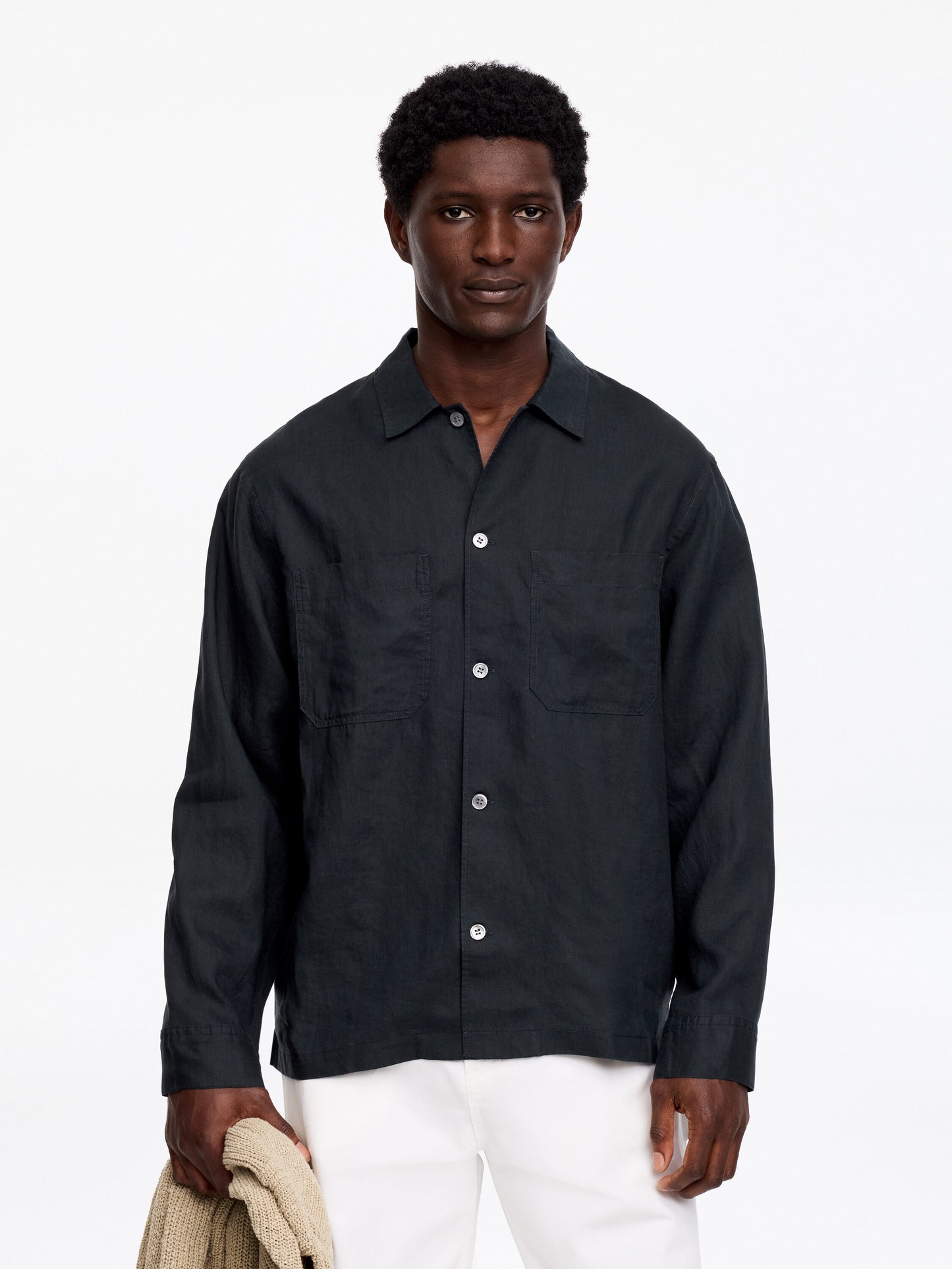 Relaxed Linen Shirt - Blue