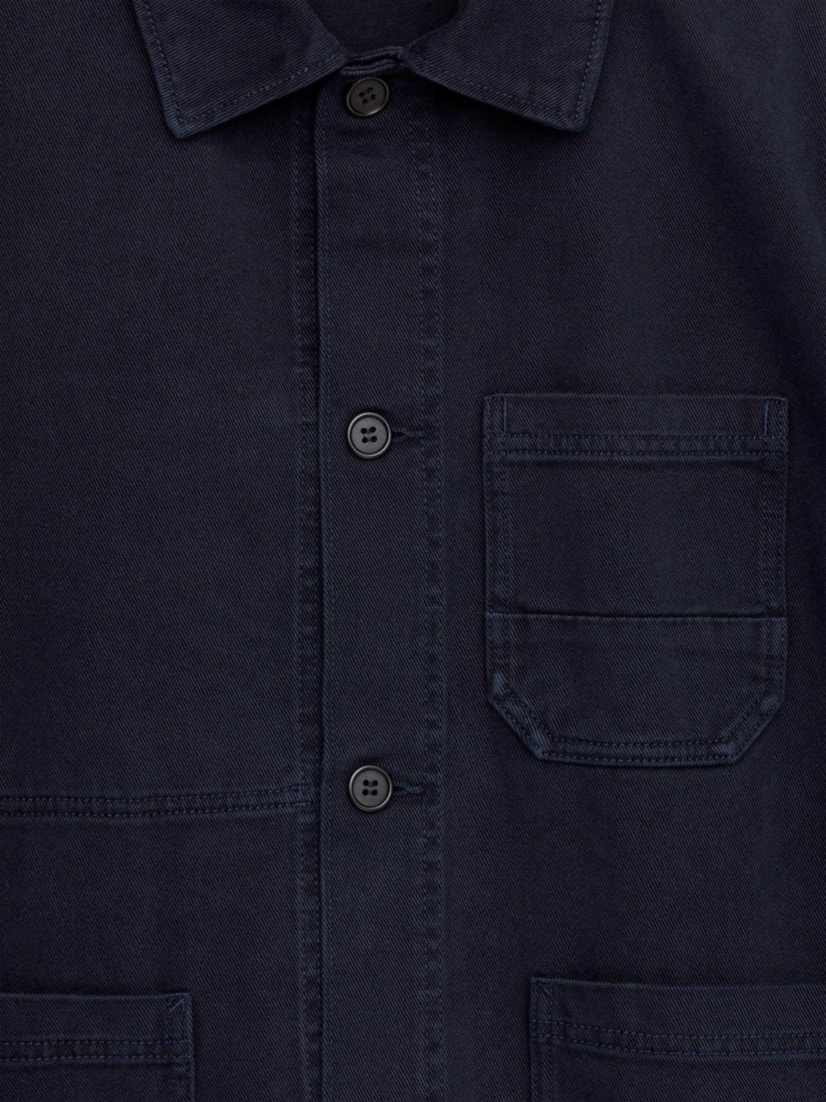 Overdyed Twill Overshirt - Blue - Image 7