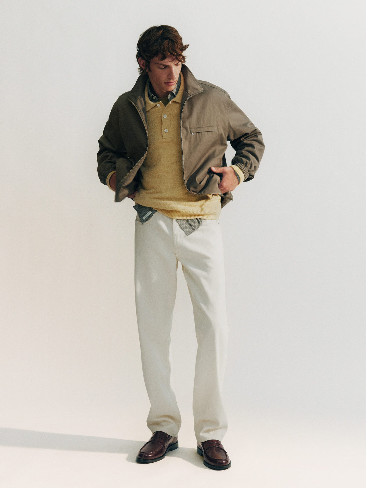 Relaxed Cotton Shirt - Grey - Image 6