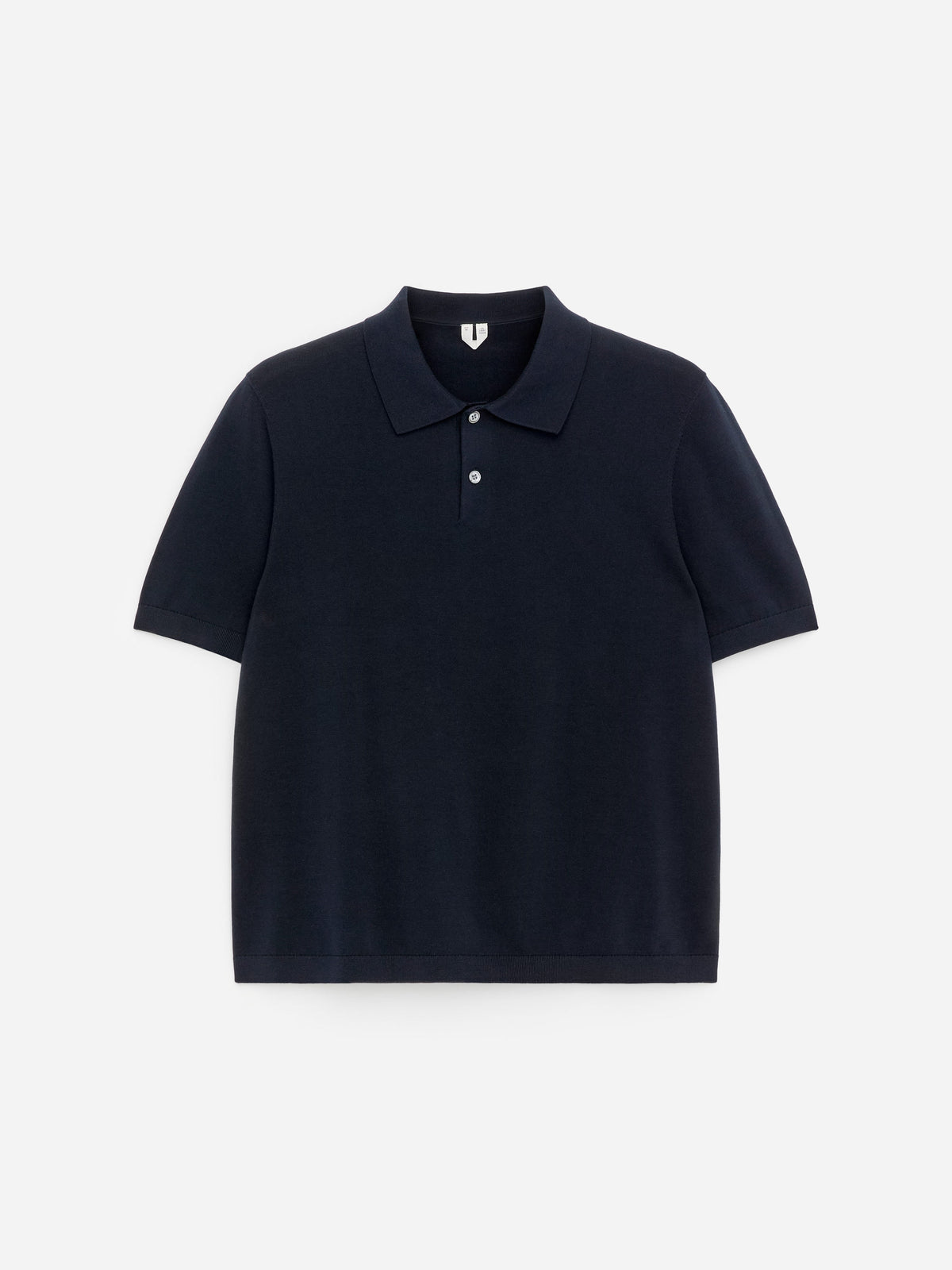 Fine-Knit Polo Shirt - Blue