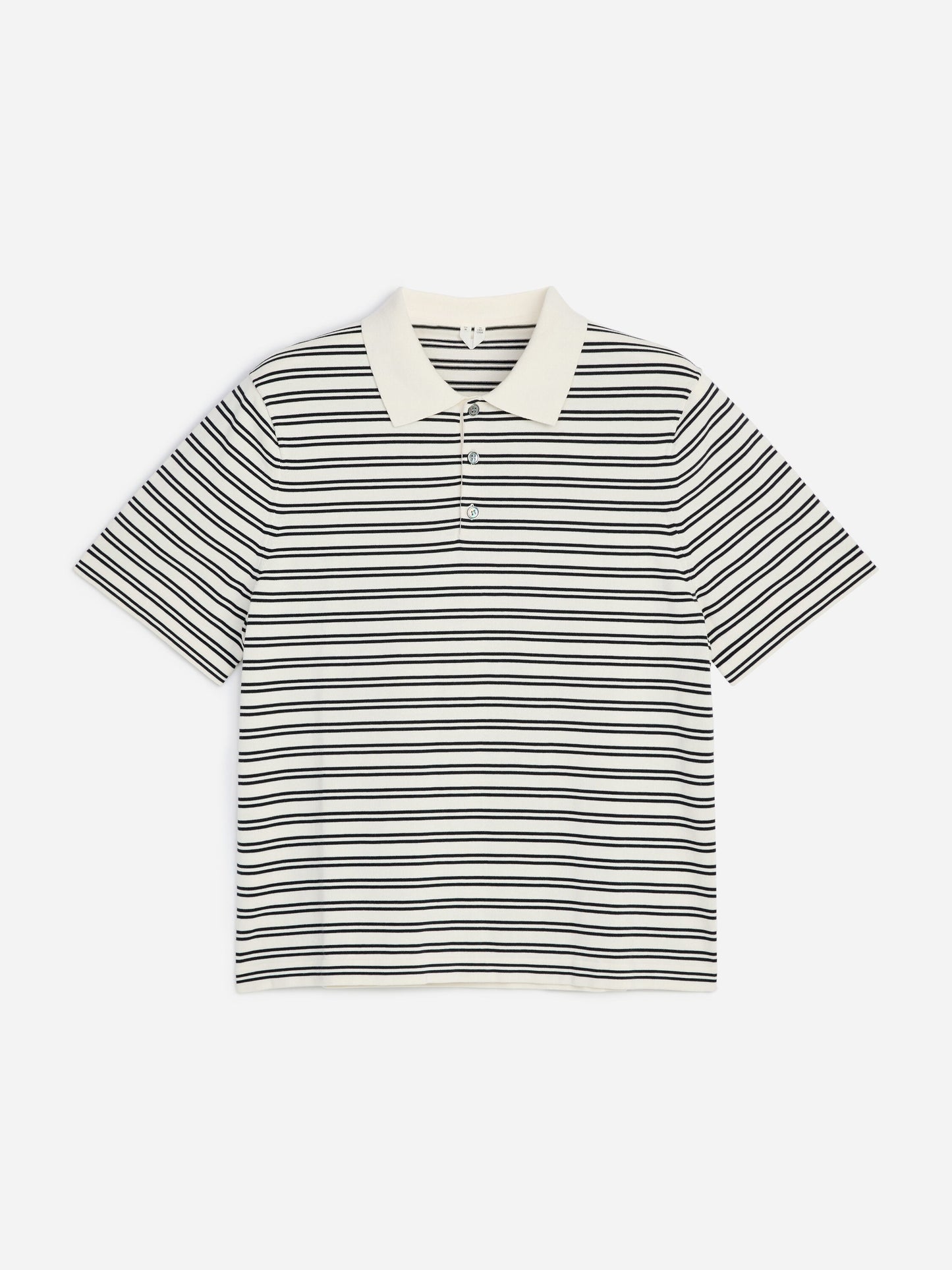 Fine-Knit Polo Shirt - White - Image 5