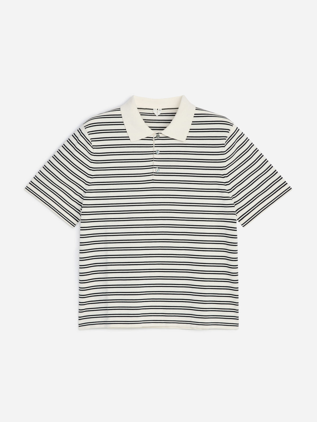 Fine-Knit Polo Shirt - White - Image 5