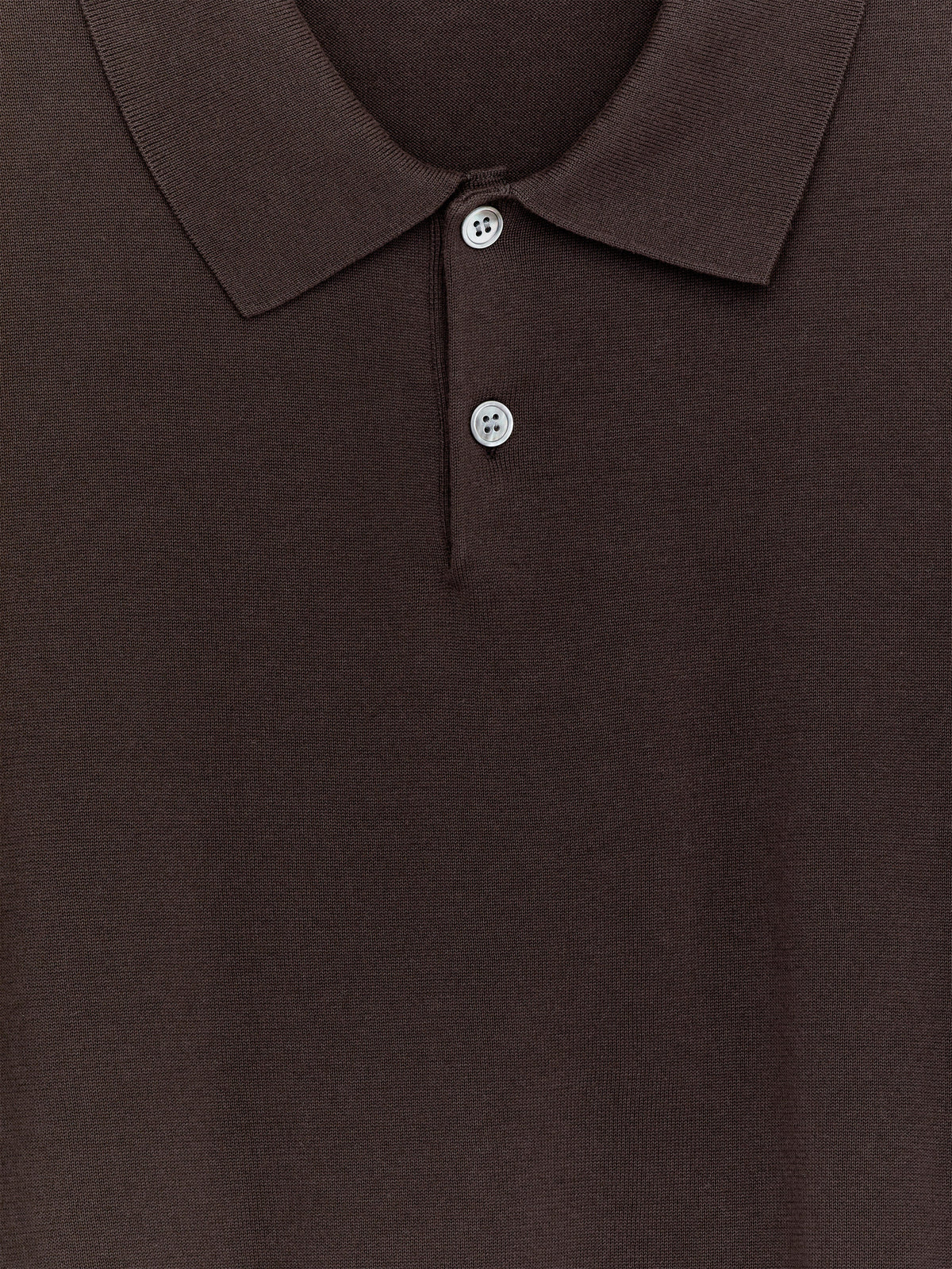 Cotton Polo Shirt - Brown - Image 2