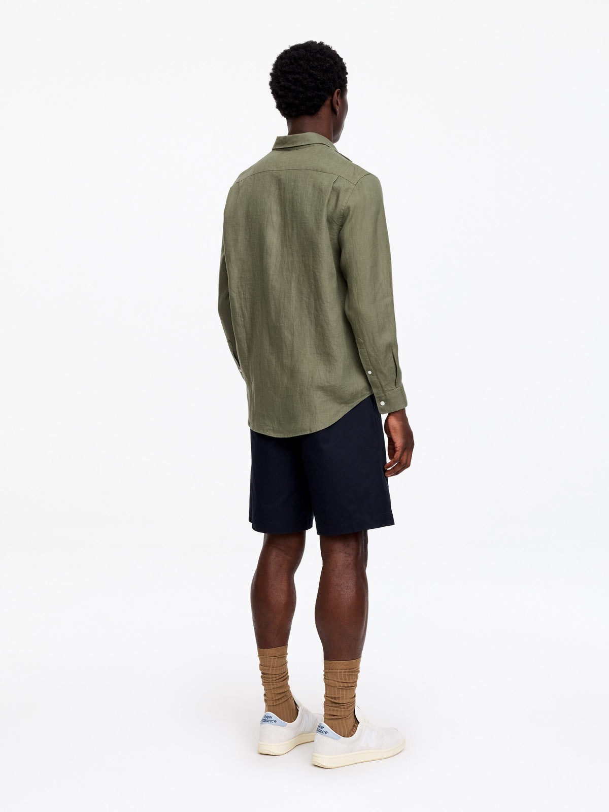 Regular Linen Shirt - Green - Image 2