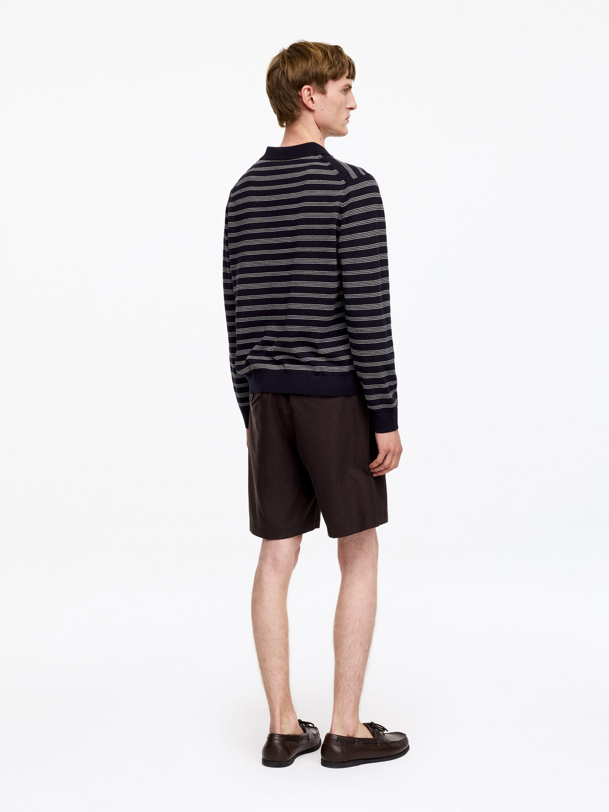 Merino Polo Jumper - Blue - Image 3