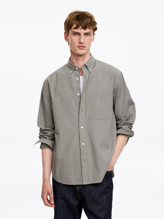 Relaxed Cotton Shirt - Grey