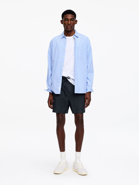 Linen Shorts - Blue