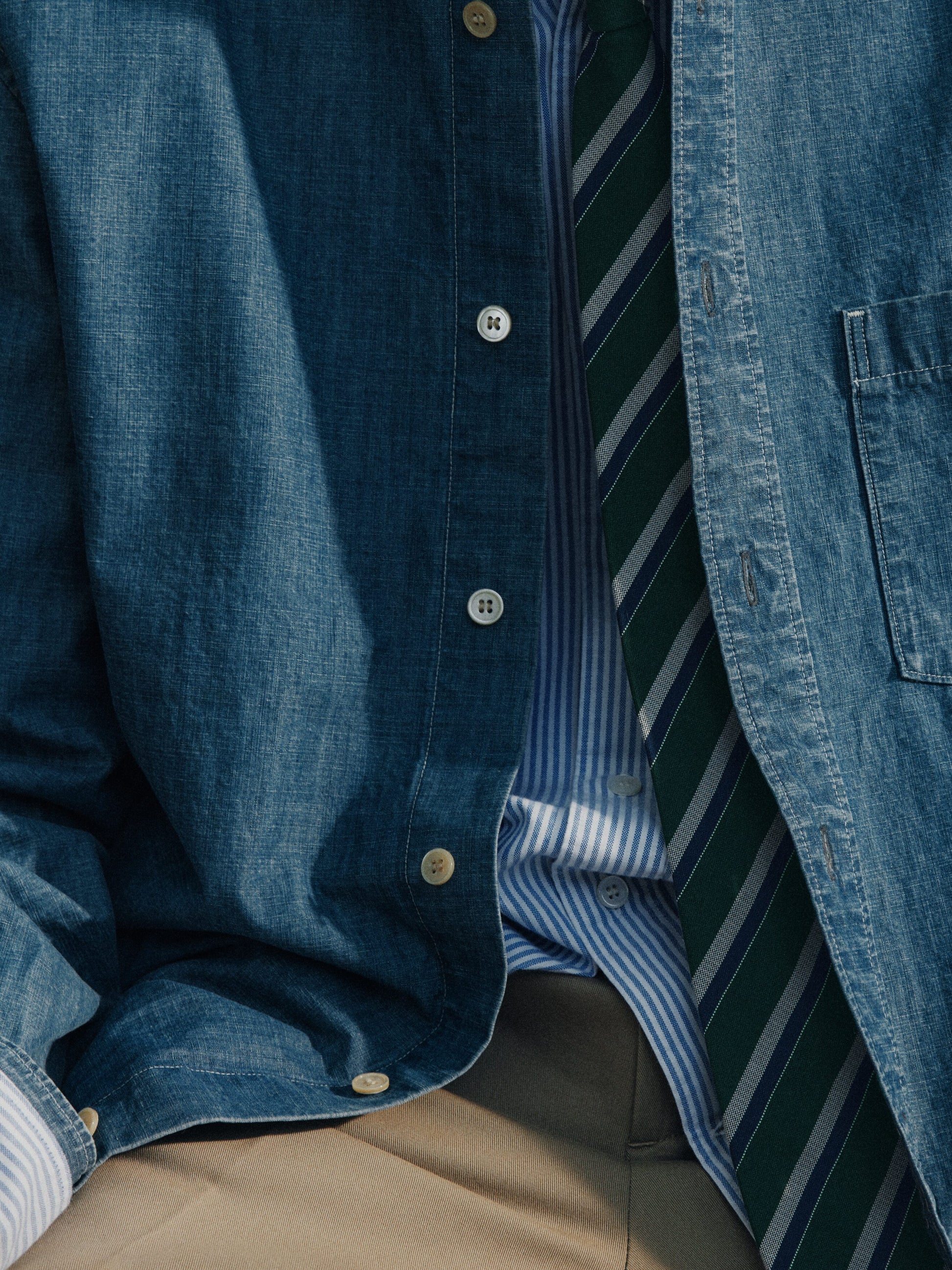Regular Oxford Shirt - Blue - Image 8