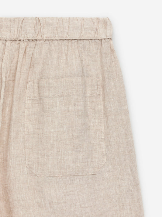 Linen Shorts - Beige - Image 2