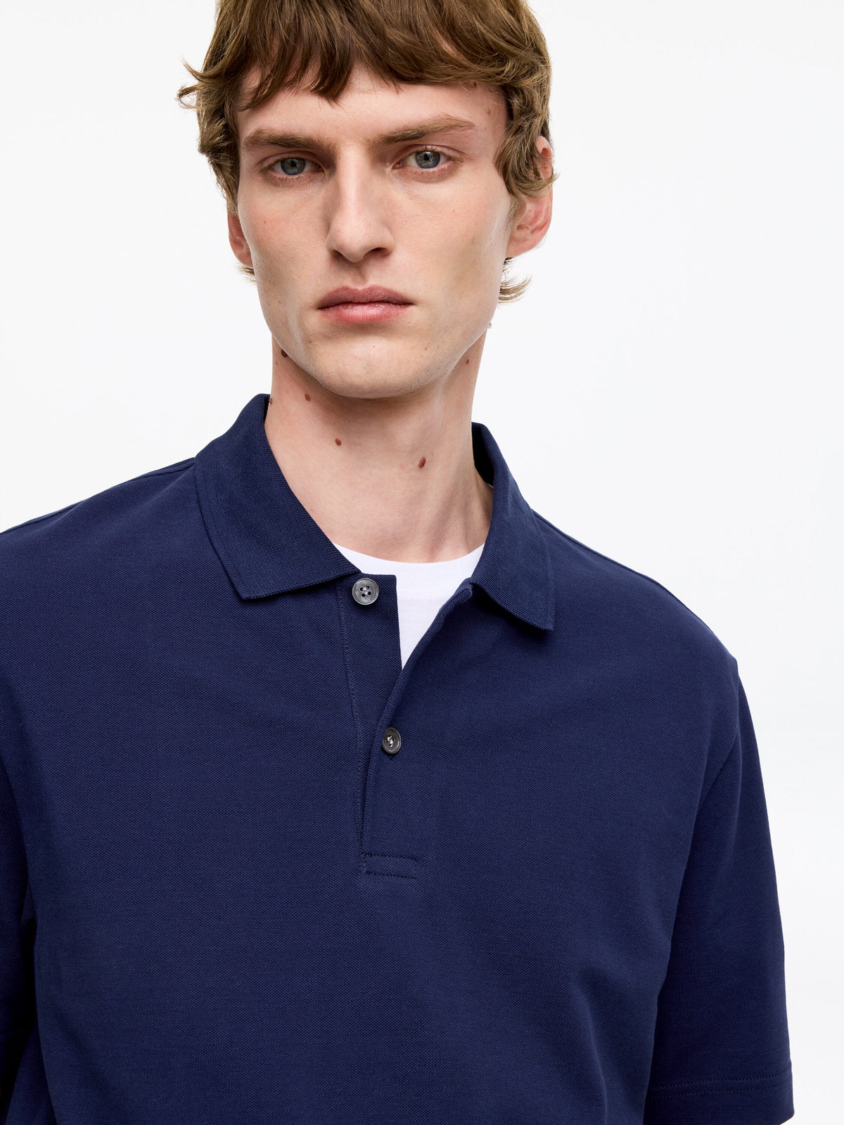 Piqué Polo Shirt - Blue - Image 4