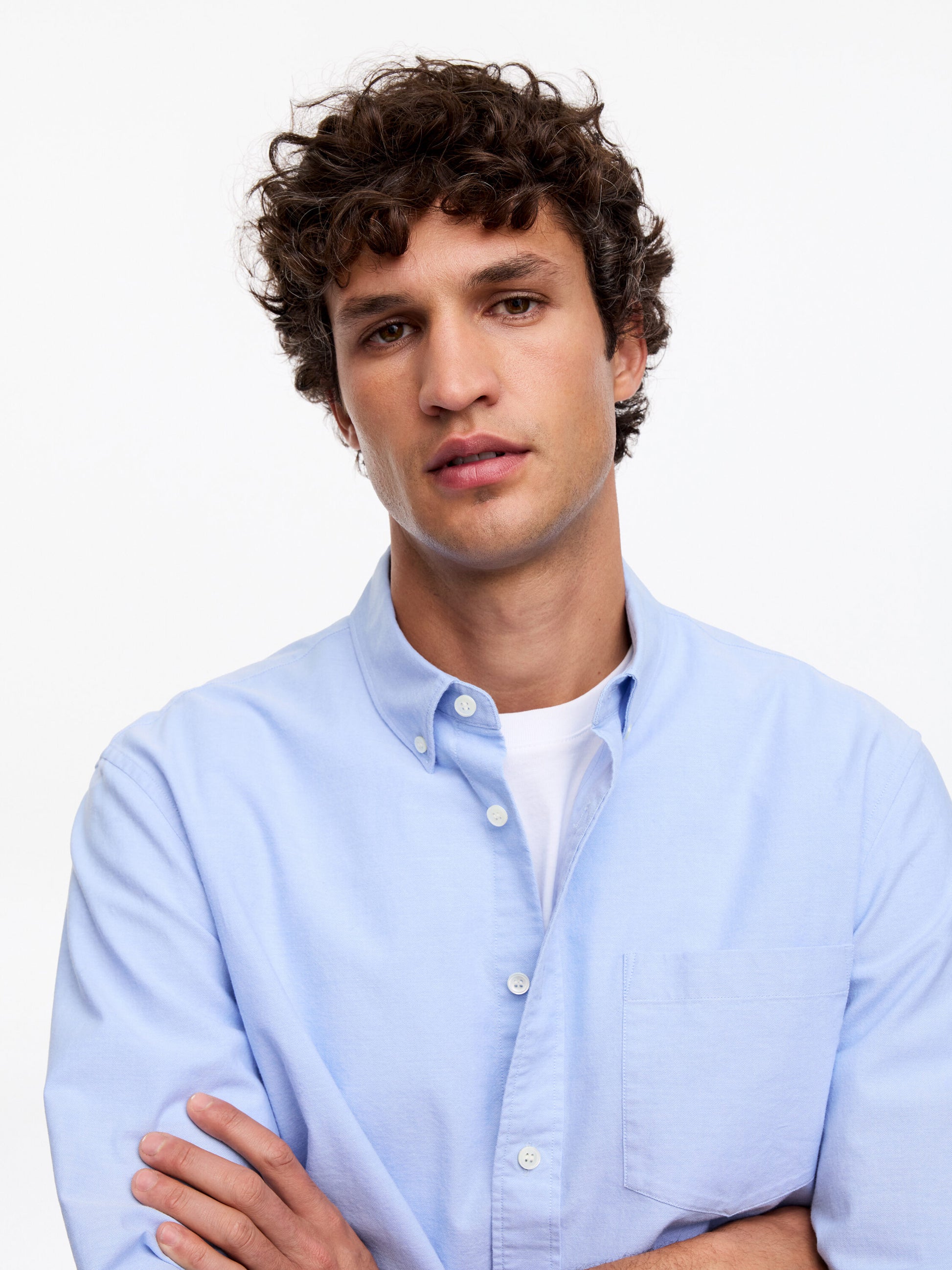 Regular Oxford Shirt - Blue - Image 4