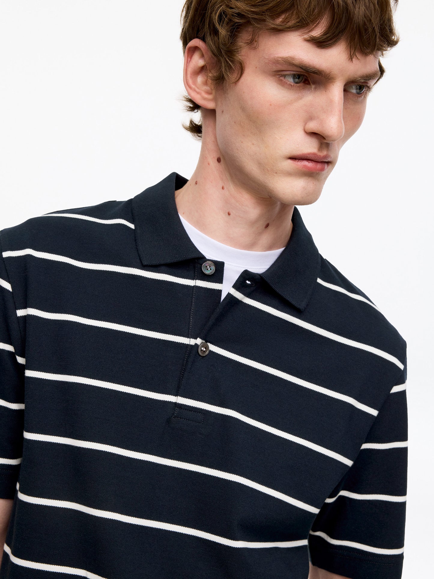 Piqué Polo Shirt - Blue - Image 4