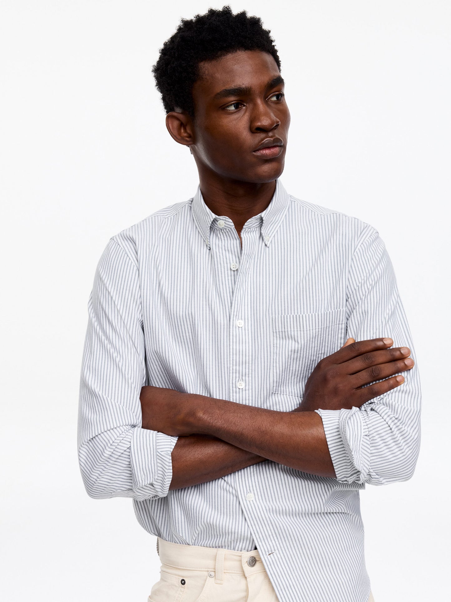 Regular Oxford Shirt - Green - Image 4