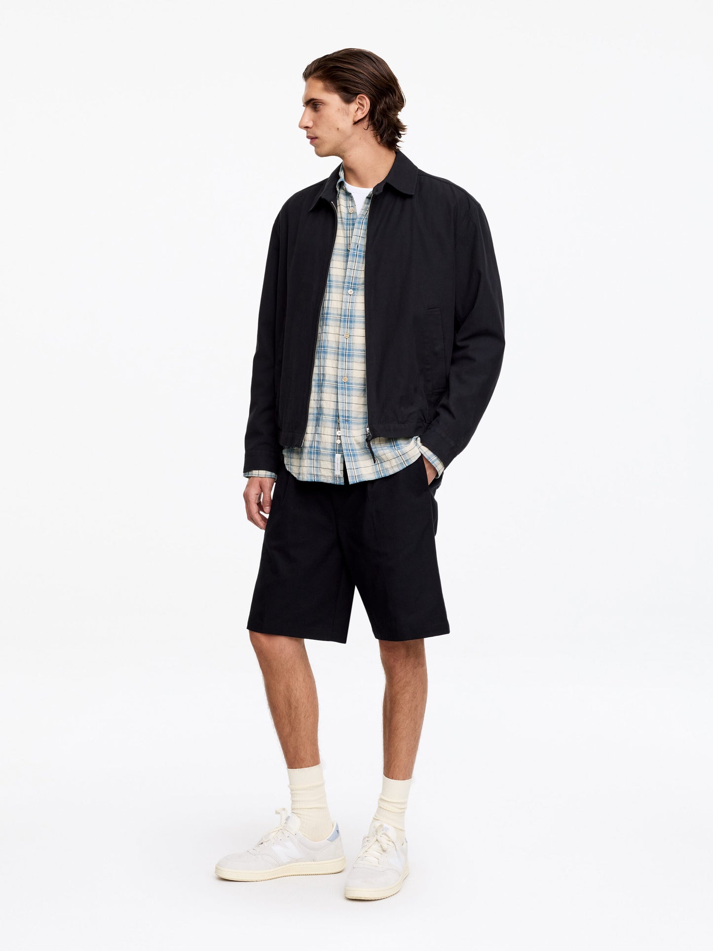 Regular Flannel Shirt - Blue - Image 4