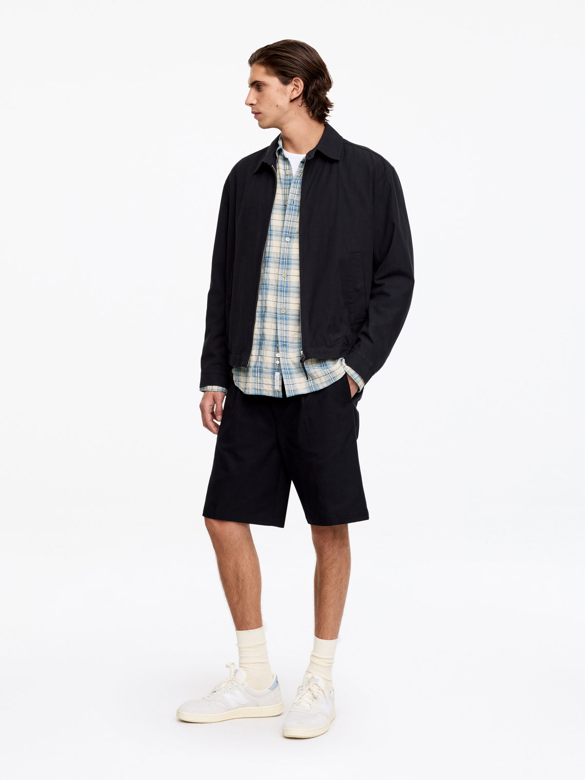 Regular Flannel Shirt - Blue - Image 4