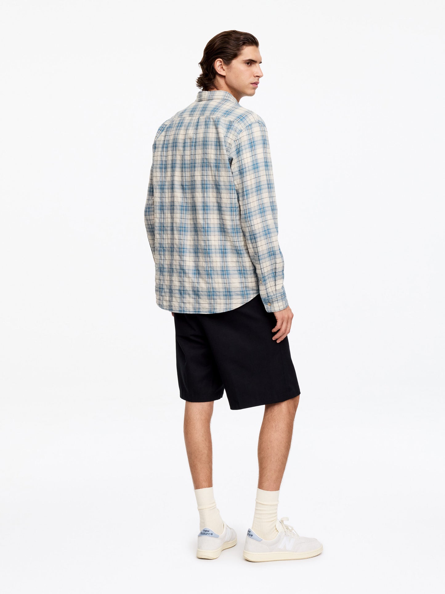 Regular Flannel Shirt - Blue - Image 3