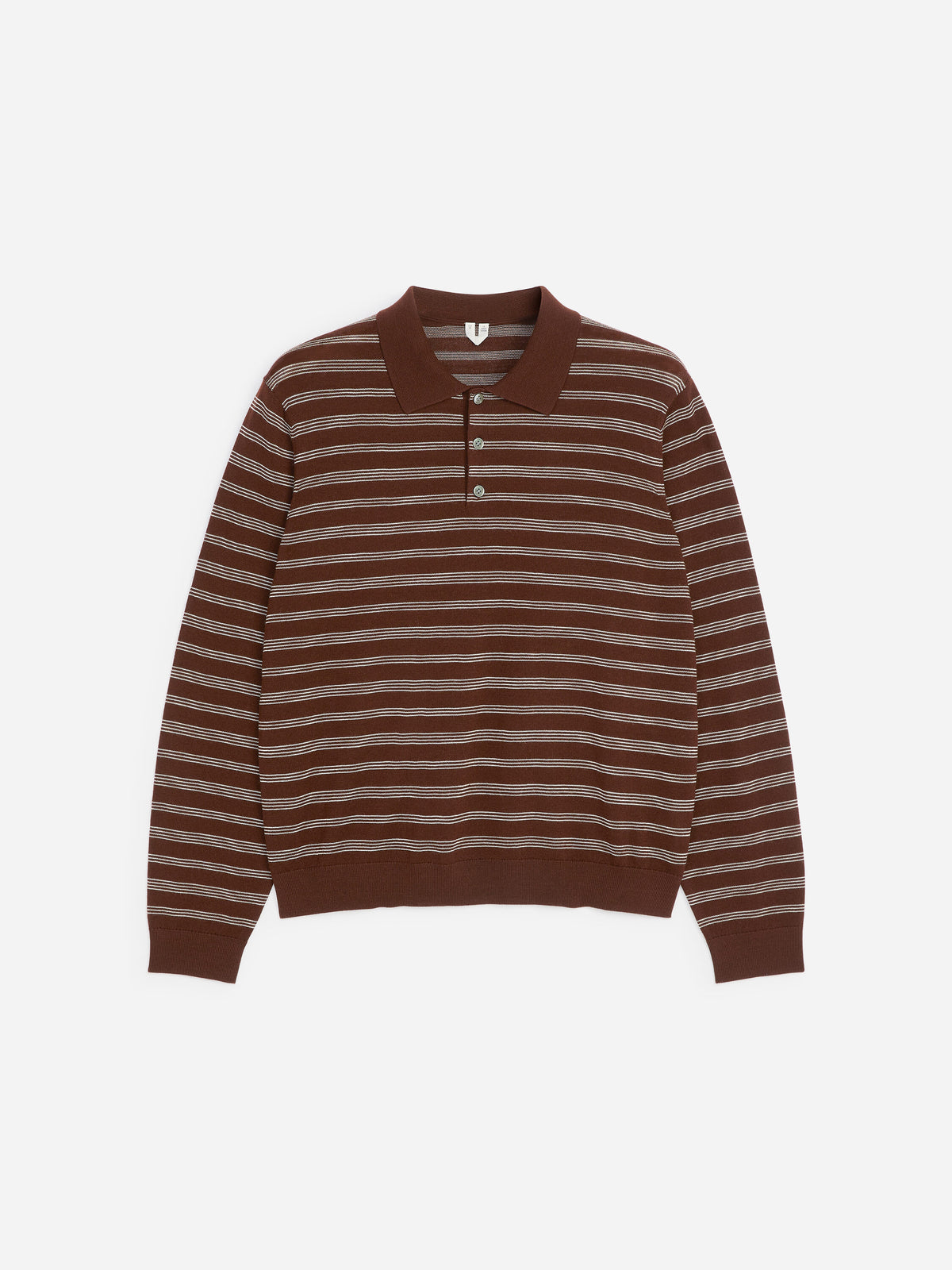 Merino Polo Jumper - Brown - Image 5