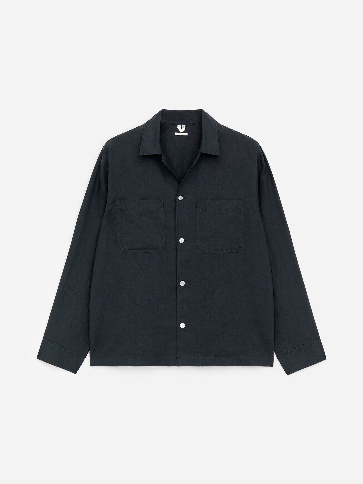 Relaxed Linen Shirt - Blue - Image 5