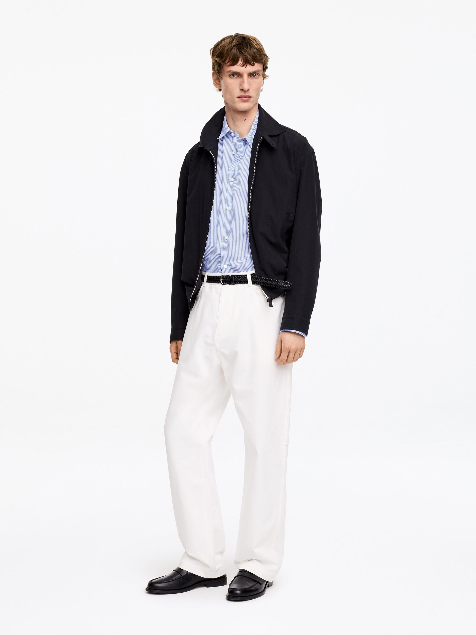Cotton Blend Shirt - Blue