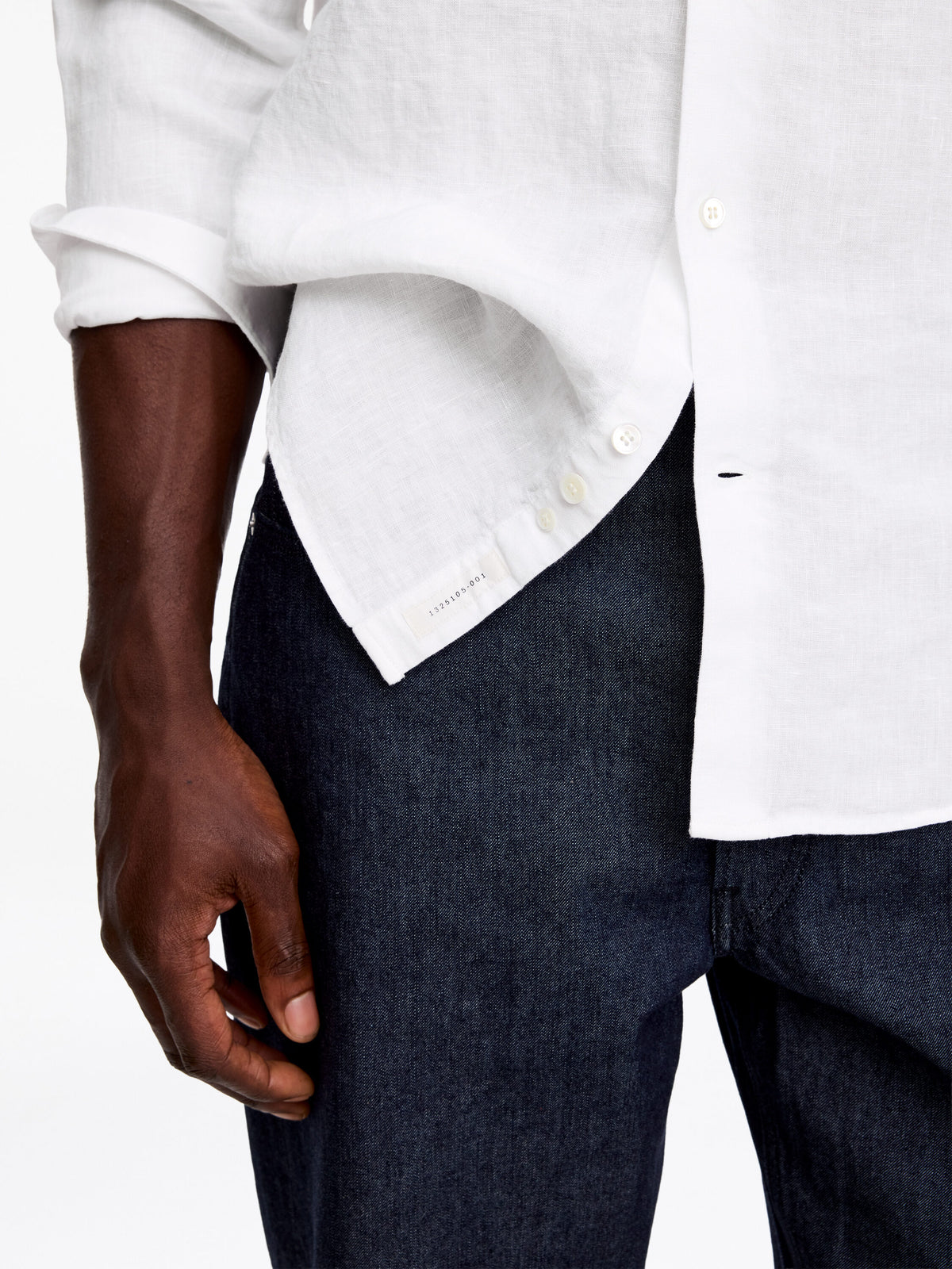 Regular Linen Shirt - White - Image 4