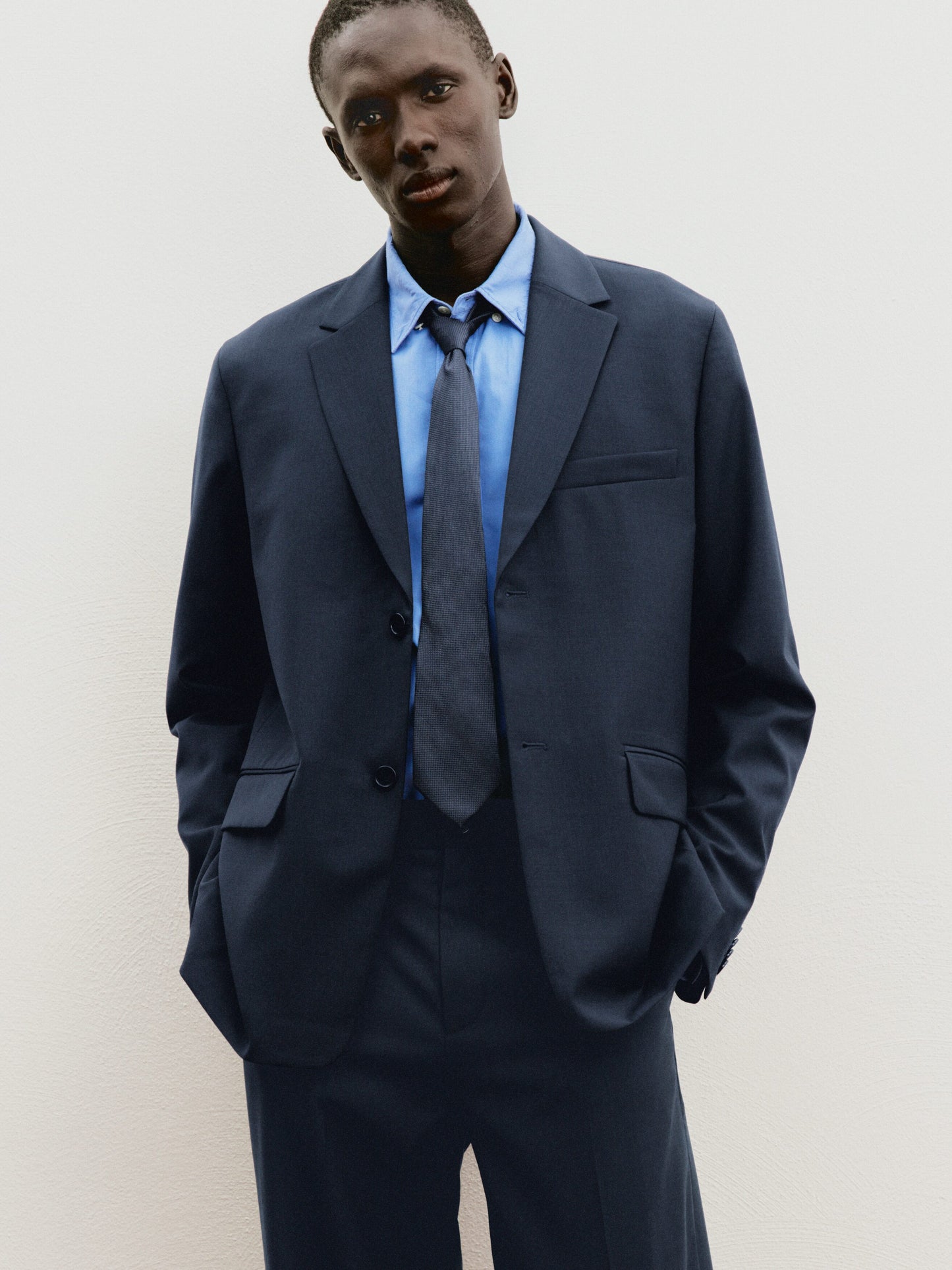 Relaxed Poplin Shirt - Blue - Image 7