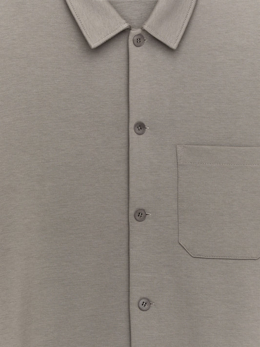 Jersey Overshirt - Grey - Image 2