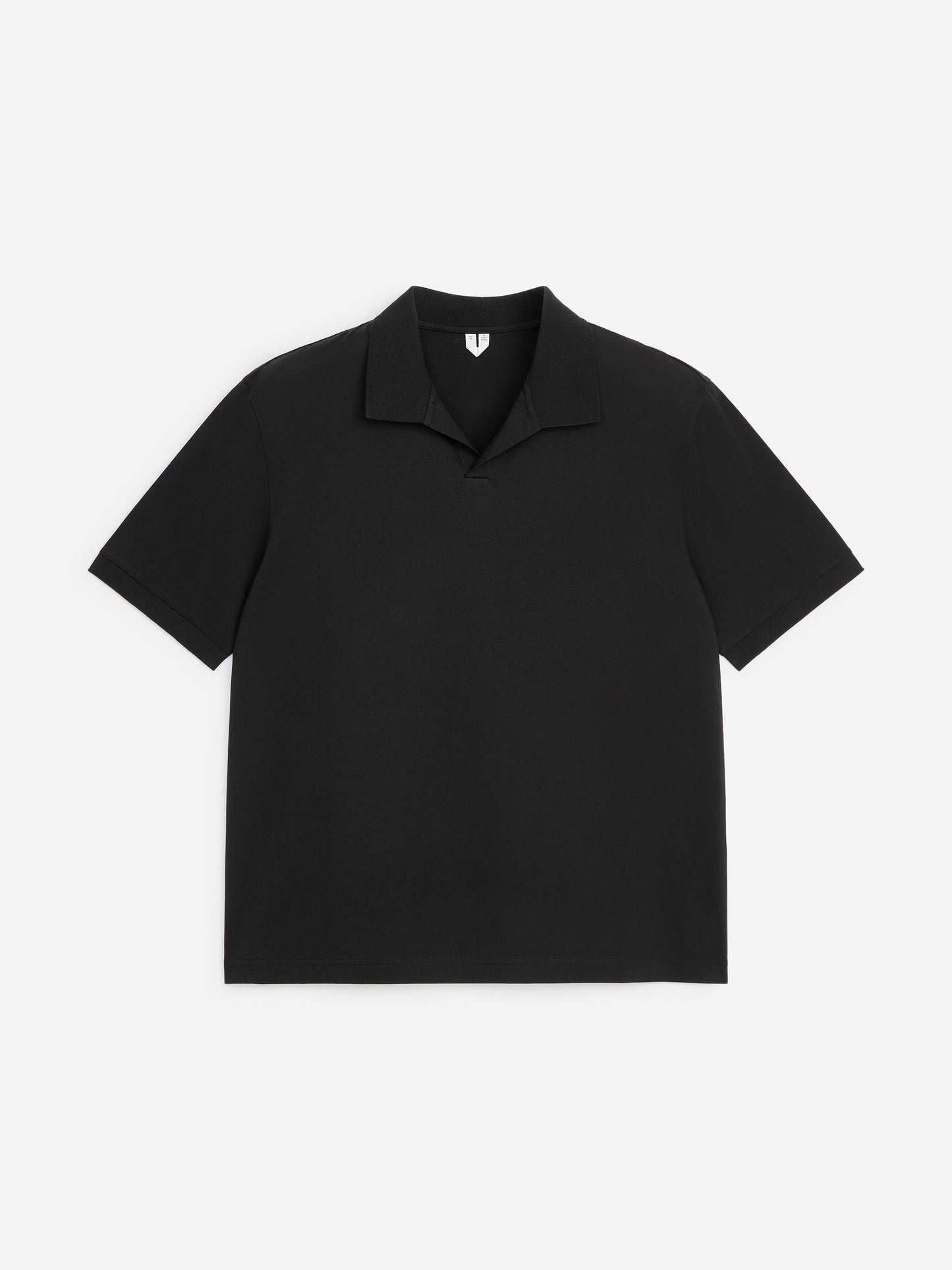 Short-Sleeve Polo Shirt - Black - Image 5