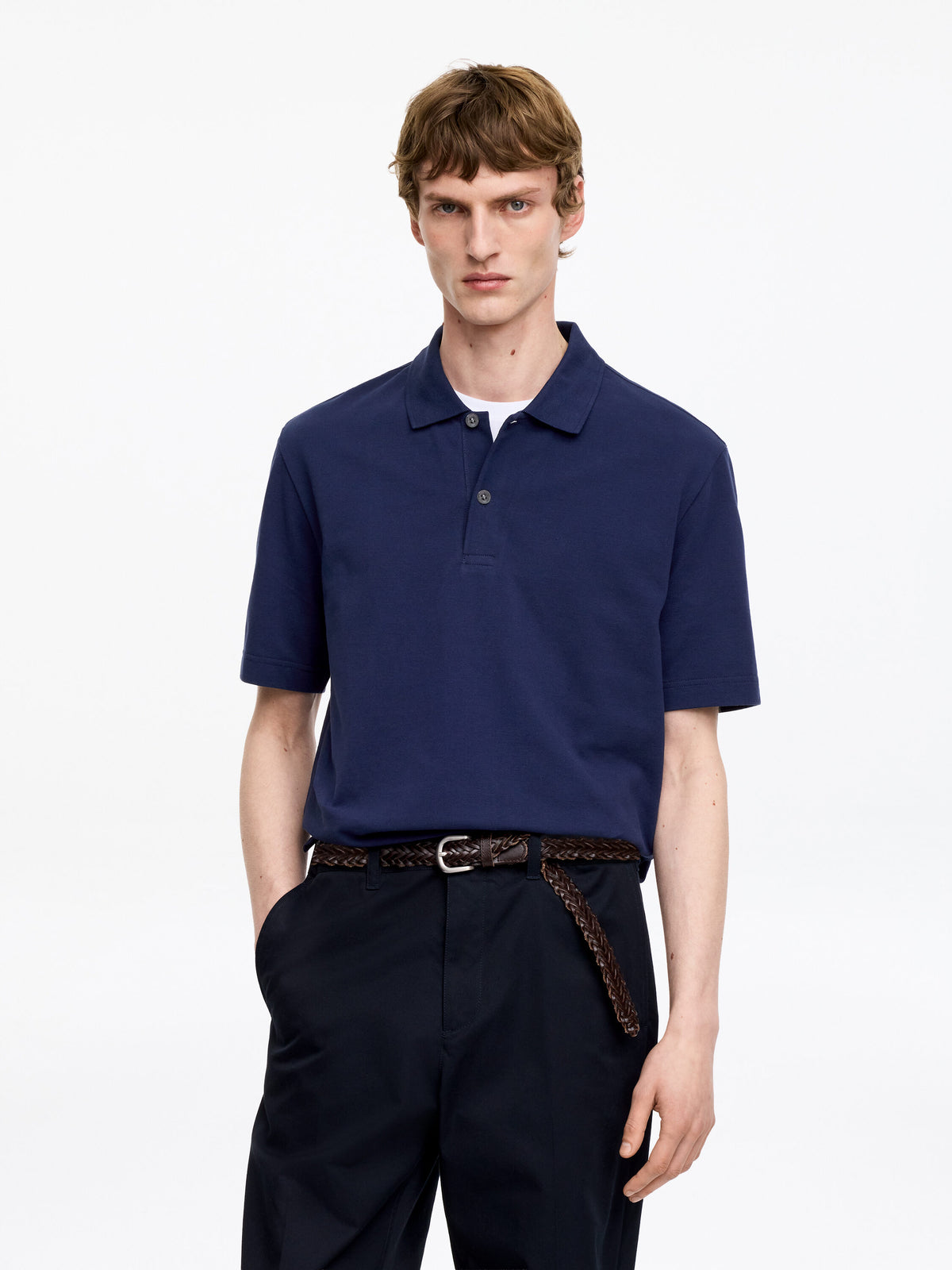 Piqué Polo Shirt - Blue