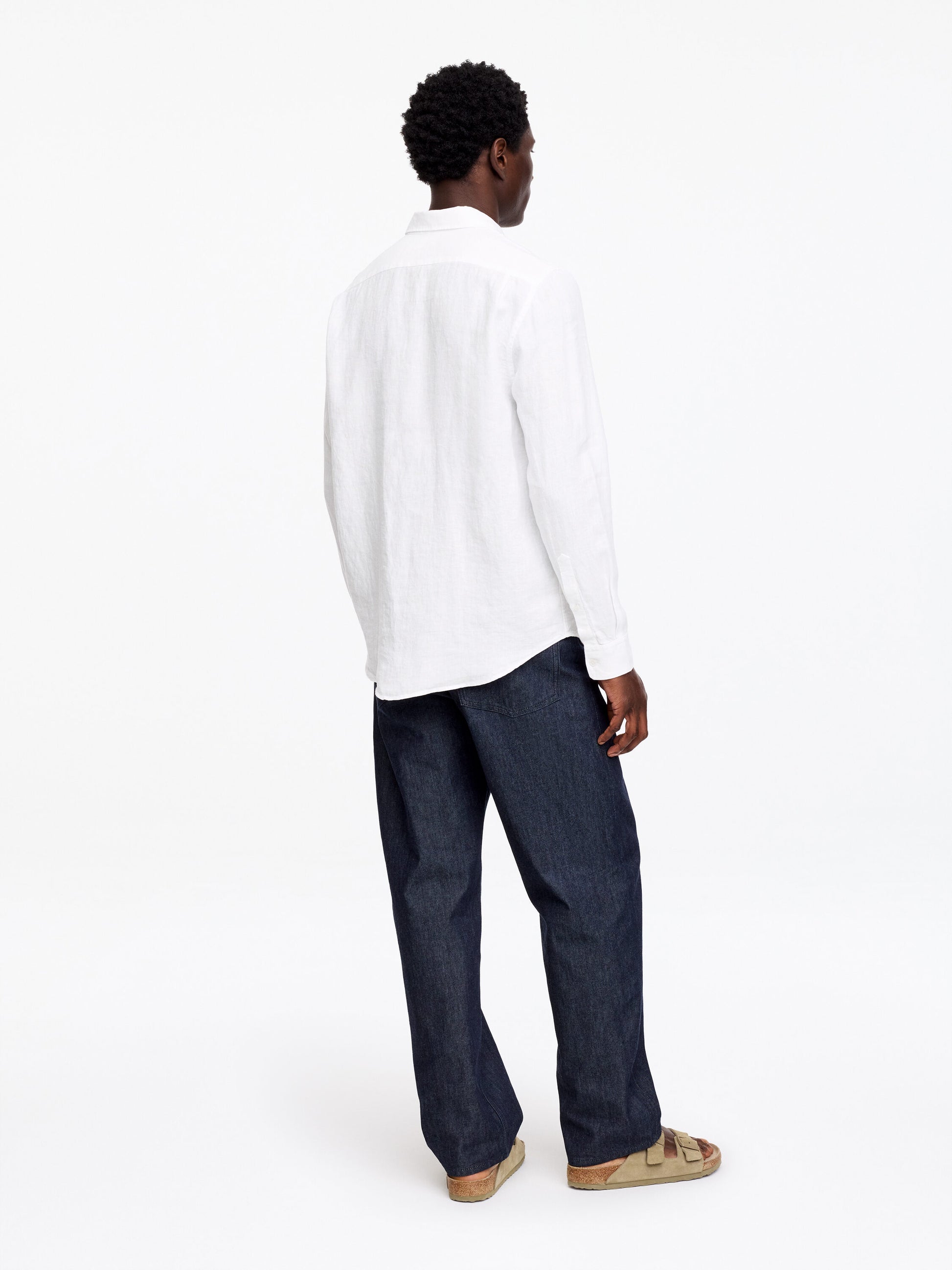 Regular Linen Shirt - White - Image 2