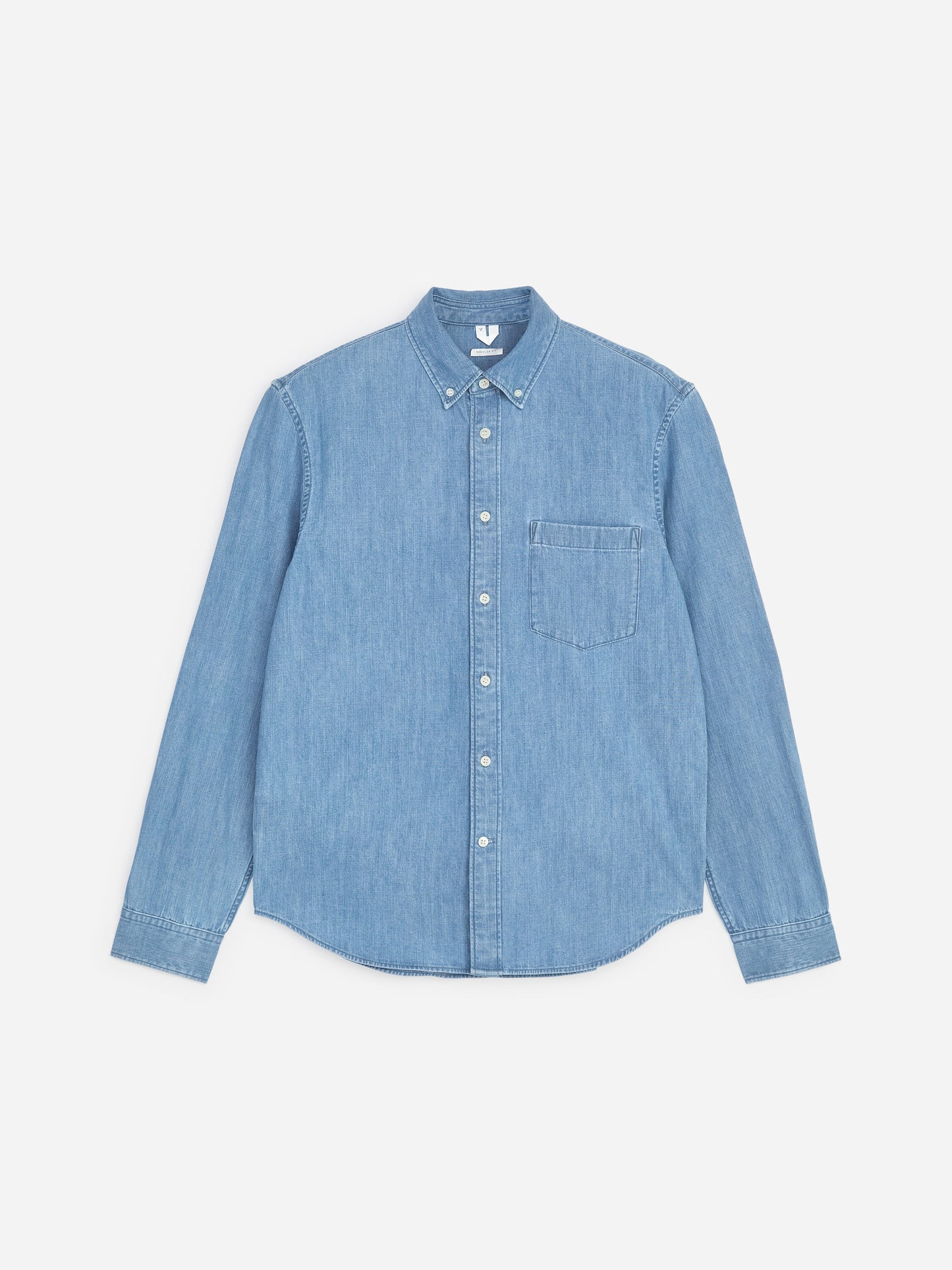 Regular Denim Shirt - Blue - Image 5