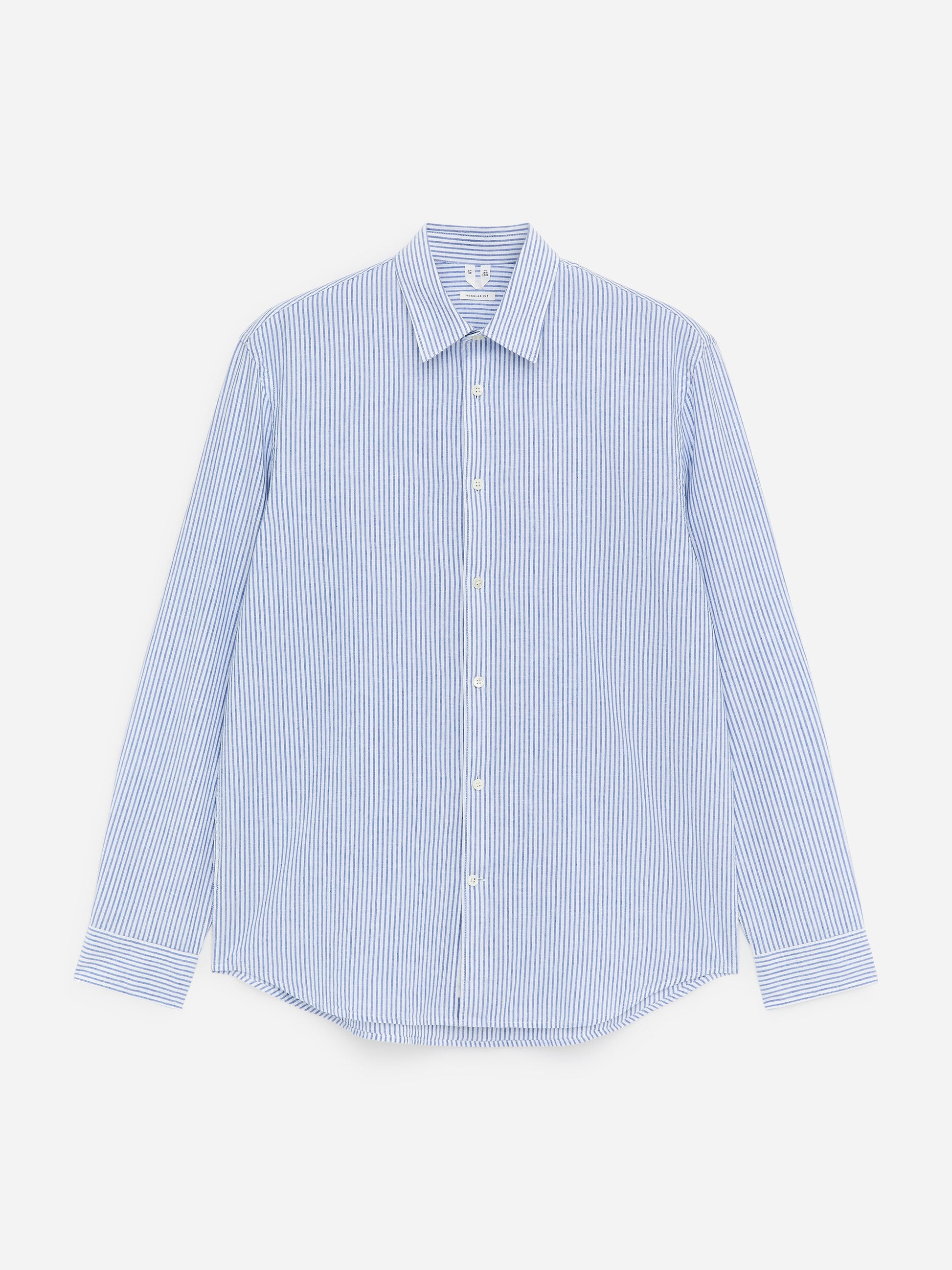 Cotton Blend Shirt - Blue - Image 5