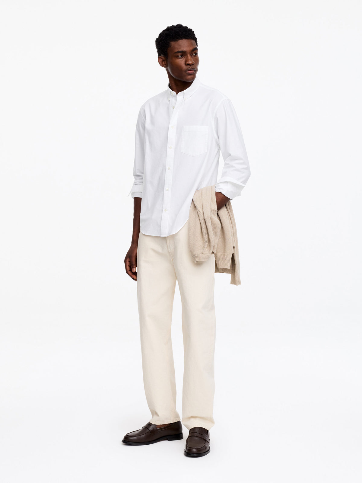 Regular Oxford Shirt - White - Image 3