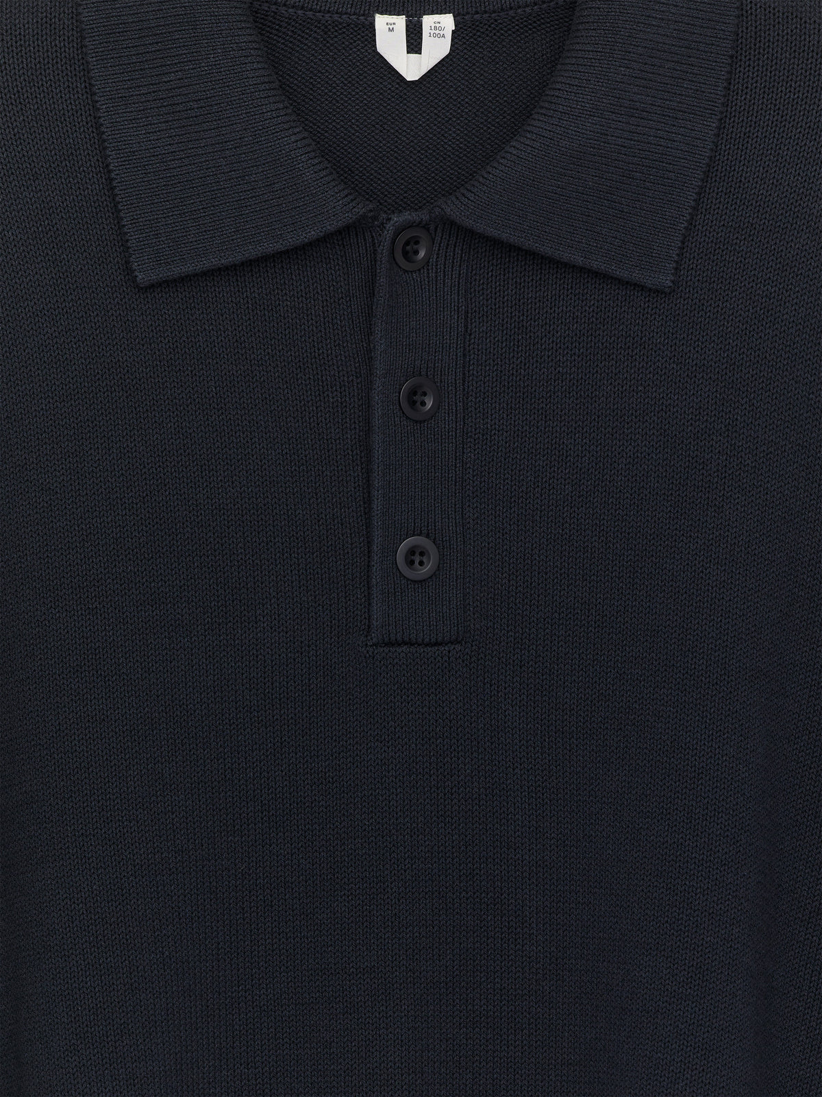 Cotton Lyocell Polo Shirt - Blue - Image 2