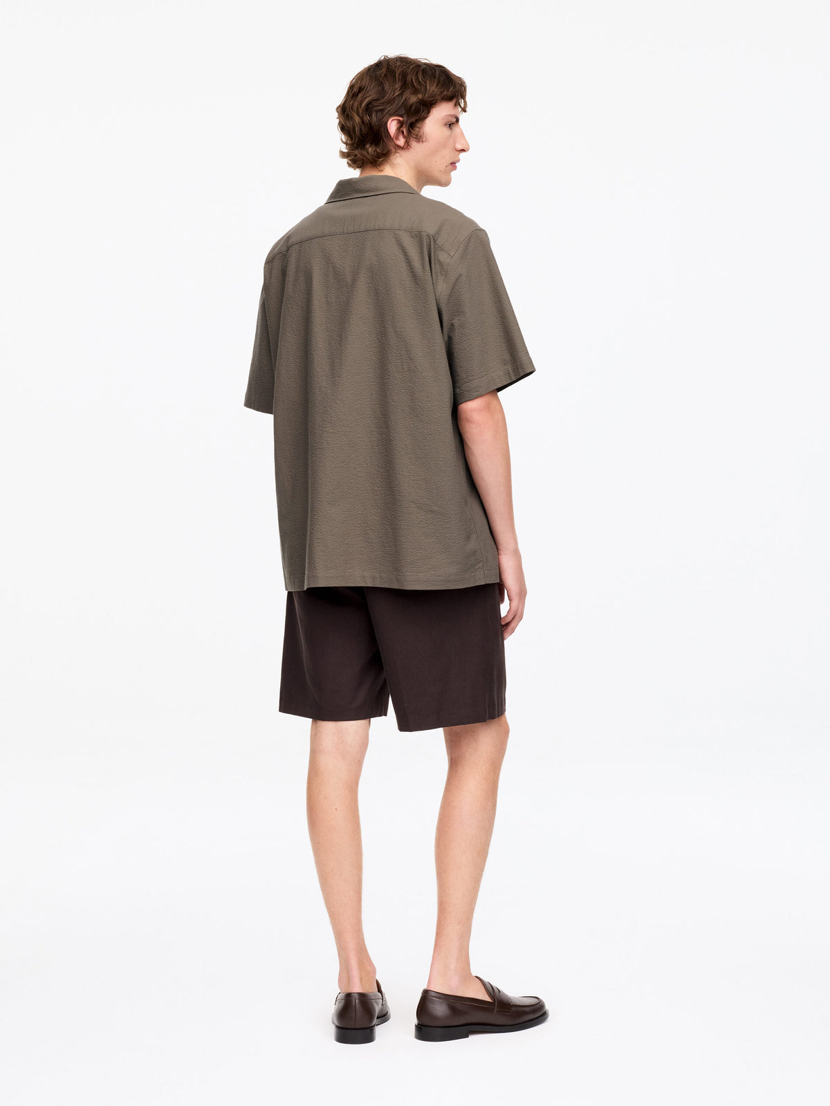 Seersucker Resort Shirt - Beige - Image 3