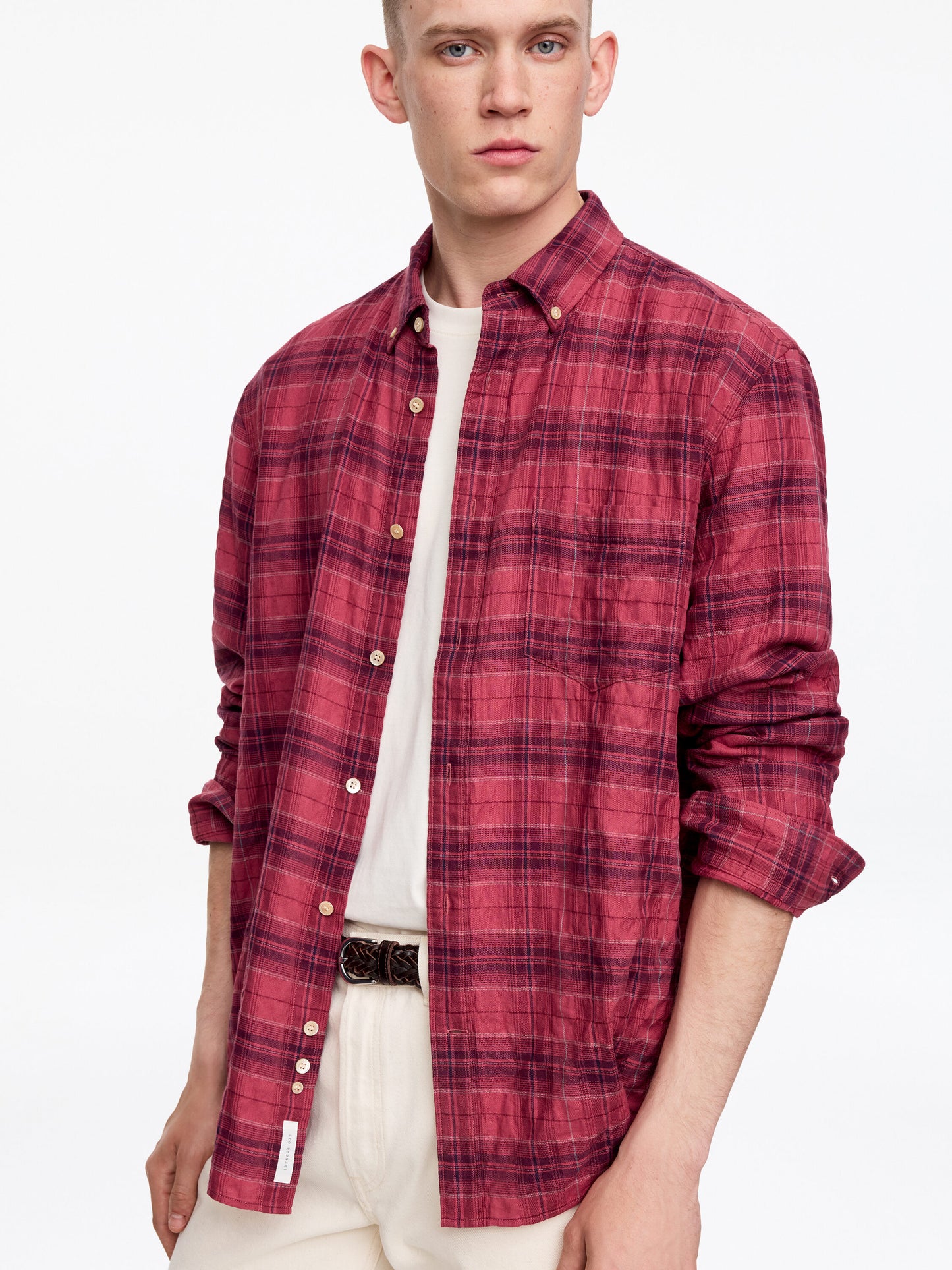 Regular Flannel Shirt - Red - Image 2
