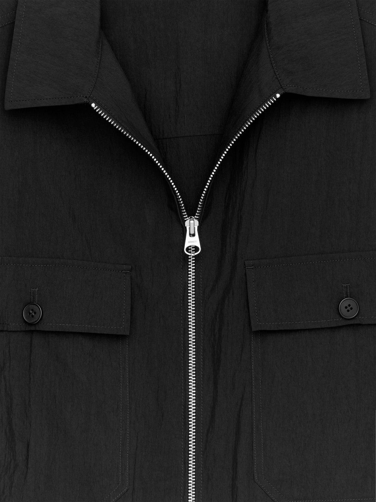 Lyocell Blend Overshirt - Black - Image 2