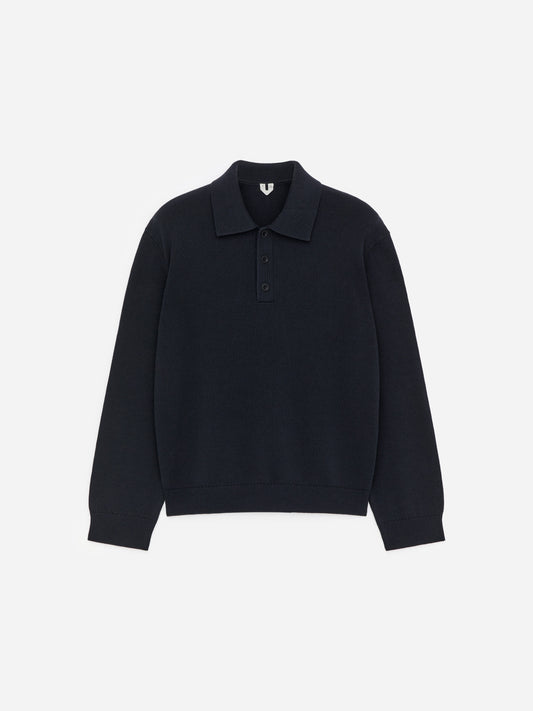 Cotton Lyocell Polo Shirt - Blue