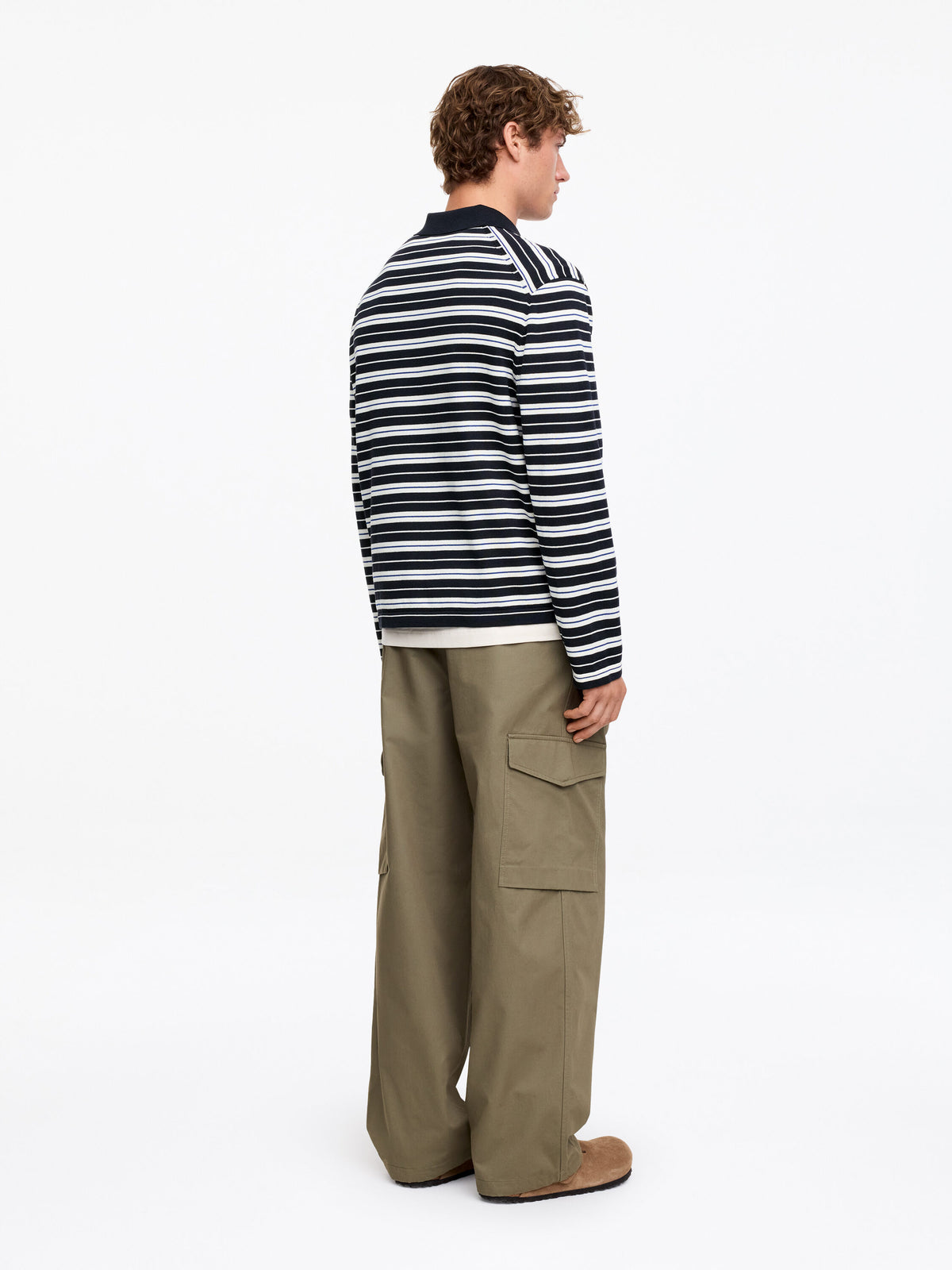 Cotton Polo Shirt - Blue - Image 3